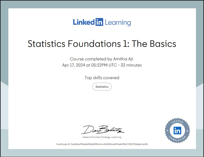 Statistics Foundations 1 The Basics